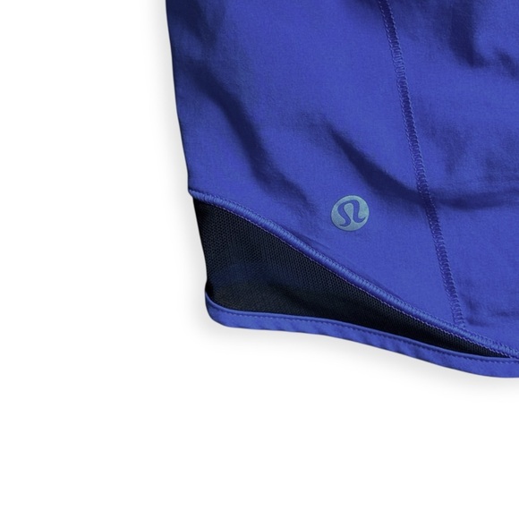 LULULEMON HOTTY HOT II SHORTS 2.5" MOROCCAN BLUE/BLACK Size 10 Yoga Gym Running - Picture 3 of 7